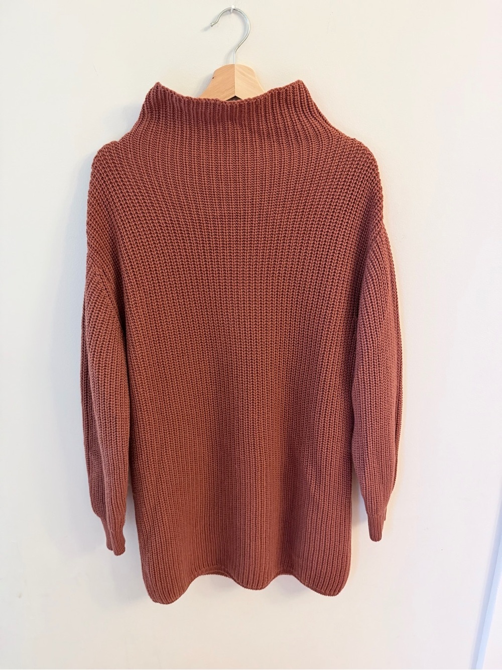 100% merino wool Wilfred mock neck Knit Sweater dress